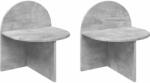 vidaXL Noptiera 2 pcs Gri Beton 40 x 35, 5 x 45, 5 cm Lemn prelucrat GartenMobel Dekor (8001138)