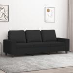 vidaXL Canapea cu 3 locuri, negru, 180 cm, material textil GartenMobel Dekor (359403) Canapea
