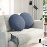 vidaXL Perne de Sezut 2 pcs albastru Ø 50 cm Tesatura din corduroy GartenMobel Dekor (42014189)