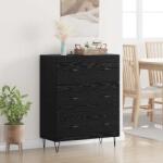 vidaXL Bufet Stejar Negru 69, 5 x 34 x 90 cm Lemn Ingineresc si Fier GartenMobel Dekor (881497) Comoda