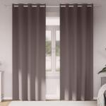 vidaXL Perdele Opaque cu Inel 2 pcs Maro închis 260 x 140 cm Poliester GartenMobel Dekor (4107337)