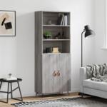 vidaXL Dulap înalt, gri sonoma, 69, 5x34x180 cm, lemn compozit GartenMobel Dekor (3189227) Comoda