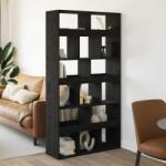vidaXL Dulap pentru carti 2 pcs Stejar Negru 100 x 33 x 93.75 cm GartenMobel Dekor (3345127) Biblioteca