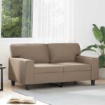 vidaXL Canapea cu 2 locuri, cappuccino, 120 cm, piele ecologica GartenMobel Dekor (359416) Canapea