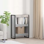 vidaXL Dulap pentru carti Gri Sonoma 80 x 30 x 155 cm Lemn compozit GartenMobel Dekor (886387) Biblioteca