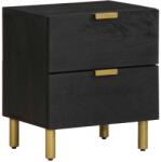 vidaXL Noptiera, negru, 40x33x46 cm, lemn masiv de mango GartenMobel Dekor (4017646)