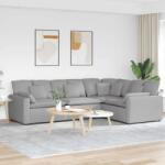 vidaXL Canapea modulara cu perne, gri nor, textil GartenMobel Dekor (3321156) Canapea