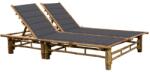 vidaXL Sezlong de 2 persoane, cu perne, bambus GartenMobel Dekor (3063945)
