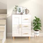 vidaXL Servanta, alb extralucios, 69, 5x34x90 cm, lemn compozit GartenMobel Dekor (812228) Comoda