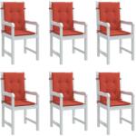 vidaXL Perne scaun spatar scund 6 buc. melanj rosu 100x50x4 cm textil GartenMobel Dekor (4002465)