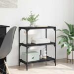 vidaXL Dulap pentru carti Stejar negru 60 x 33 x 70, 5 cm GartenMobel Dekor (881107) Biblioteca