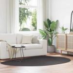 vidaXL Covor oval Huarte antracit 160x230 cm, poliester, antiderapant (4103709) Covor