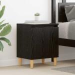 vidaXL Noptiera stejar negru 40 x 30 x 50 cm din lemn compozit cu usa (875106)