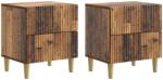 vidaXL Set 2 noptiere cu 4 sertare, lemn vechi, 43 x 34, 5 x 48 cm (894542)
