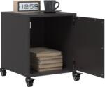 vidaXL Noptiere, 2 buc. , negru, 36x39x43, 5 cm, otel GartenMobel Dekor (846615)