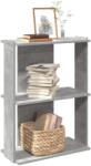 vidaXL Biblioteca cu 3 niveluri, gri beton, 60x30x80 cm lemn prelucrat GartenMobel Dekor (860259) Biblioteca