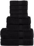 vidaXL Set de prosoape premium SOLUND, 8 piese, negru, 600 g/m2 GartenMobel Dekor (137548) Prosop