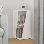 vidaXL Raft lateral Alb 33 x 32 x 70, 5 cm Lemn compozit GartenMobel Dekor (892407) Biblioteca
