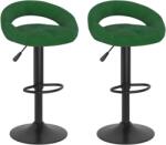 vidaXL Scaune de bar, 2 buc. , verde închis, catifea GartenMobel Dekor (333272)