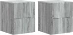 vidaXL Set 2 noptiere suspendate gri sonoma, 4 sertare, 33x34, 5x40 cm (898478)