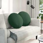 vidaXL Perne de Sezut 2 pcs Verde închis Ø 50 cm Tesatura din corduroy GartenMobel Dekor (42014191)