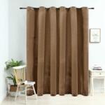 vidaXL Draperie opaca cu inele metalice, bej, 290 x 245 cm, catifea GartenMobel Dekor (134507)