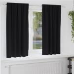 vidaXL Perdele Opaque cu Inel 2 pcs Negru 175 x 140 cm Poliester GartenMobel Dekor (4107429)