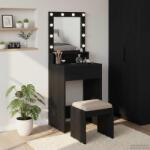 vidaXL Masa de Machiaj Stejar Negru 50 x 41 x 135 cm Lemn compozit GartenMobel Dekor (865119)