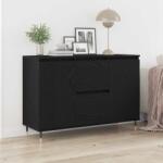 vidaXL Bufet cu sertar Stejar Negru 101, 5 x 35 x 70 cm Lemn compozit GartenMobel Dekor (862147) Comoda