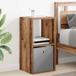 vidaXL Noptiera cu sertar Lemn vechi 35 x 32 x 68, 5 cm Lemn compozit GartenMobel Dekor (8000640)