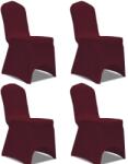 vidaXL Husa de scaun elastica, 4 buc. , rosu bordo GartenMobel Dekor (131411)