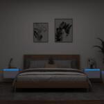 vidaXL Noptiere montate pe perete cu lumini LED, 2 buc. , alb GartenMobel Dekor (836827)