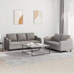 vidaXL Set de canapea cu perne, 2 piese, gri taupe, material textil GartenMobel Dekor (3201841) Canapea