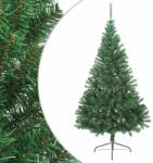 vidaXL Jumatate pom Craciun artificial cu suport, verde, 180 cm, PVC GartenMobel Dekor (321032)