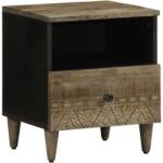 vidaXL Noptiera gri deschis 40x33x46 cm lemn masiv de mango GartenMobel Dekor (4017798)