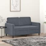 vidaXL Canapea cu 2 locuri, gri închis, 120 cm, catifea GartenMobel Dekor (359433) Canapea