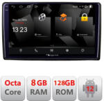Nakamichi Navigatie auto universala 2DIN Android 12, 8GB RAM, 128GB, 2K QLED, 4G (KIT-2din-2+NAM5960Pro-A9Z)