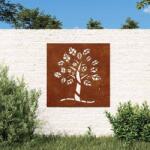 vidaXL Decor perete de gradina 55x55 cm design copac otel Corten GartenMobel Dekor (824505)