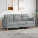 vidaXL Canapea cu 3 locuri, gri deschis, material 180CM textil GartenMobel Dekor (359099) Canapea