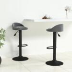vidaXL Scaune de bar, 2 buc. , gri închis, catifea GartenMobel Dekor (333602)