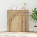 vidaXL Bufet cu sertar Stejar Artizanal 78 x 38 x 80 cm Lemn compozit GartenMobel Dekor (871676) Comoda