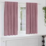 vidaXL Perdele opace 2 pcs Roz închis 140 x 175 cm Catifea GartenMobel Dekor (4107244)