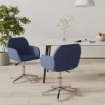 vidaXL Scaune de bucatarie pivotante, 2 buc. , albastru, textil GartenMobel Dekor (3103042)