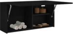 vidaXL Dulap de perete de baie, negru, 80x25x40 cm, lemn prelucrat GartenMobel Dekor (860086)