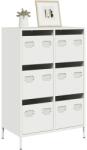 vidaXL Dulap înalt, alb, 68x39x101, 5 cm, otel GartenMobel Dekor (851225) Comoda