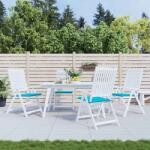 vidaXL Perne scaun de gradina, turcoaz, 4 buc. , 40x40x4 cm, textil GartenMobel Dekor (361030)