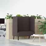 vidaXL Canapea cu spatar înalt 101cm Maro închis tesatura GartenMobel Dekor (42010836) Canapea