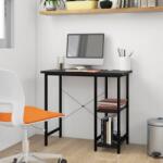 vidaXL Birou de calculator, negru, 80x40x72 cm, MDF si metal GartenMobel Dekor (20554)