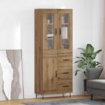 vidaXL Bufet Stejar Artizanal 69, 5 x 34 x 90 cm Lemn compozit GartenMobel Dekor (3402703) Comoda