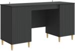 vidaXL Birou cu raft cu usa Negru 142, 5 x 50 x 75 cm Lemn prelucrat GartenMobel Dekor (3414595)